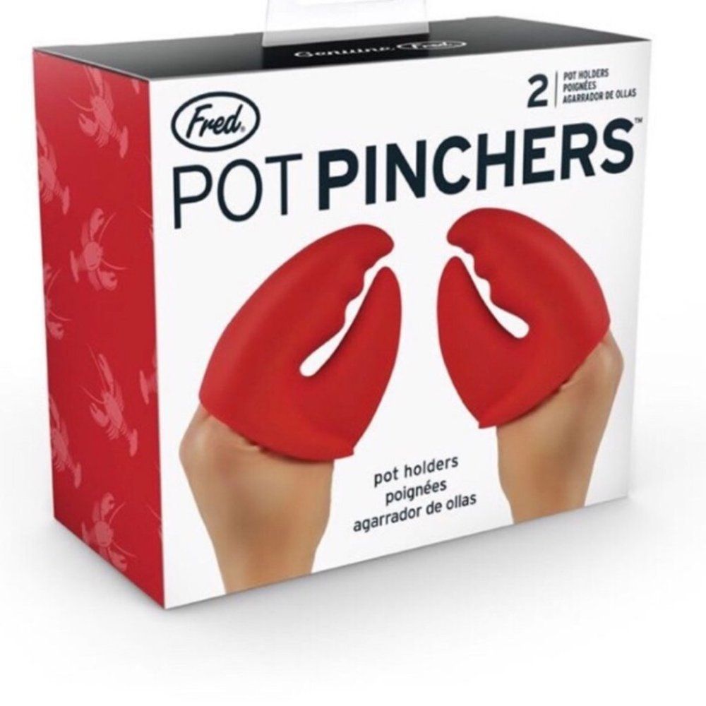 Genuine Fred Silicone Lobster Claw Pot Pinchers Pot Holders